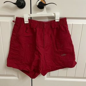 Red AFTCO Original Fishing Shorts
